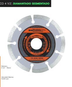 DISCO 4 1/2′ DIAMANTADO SEGMENTADO DS8115/1