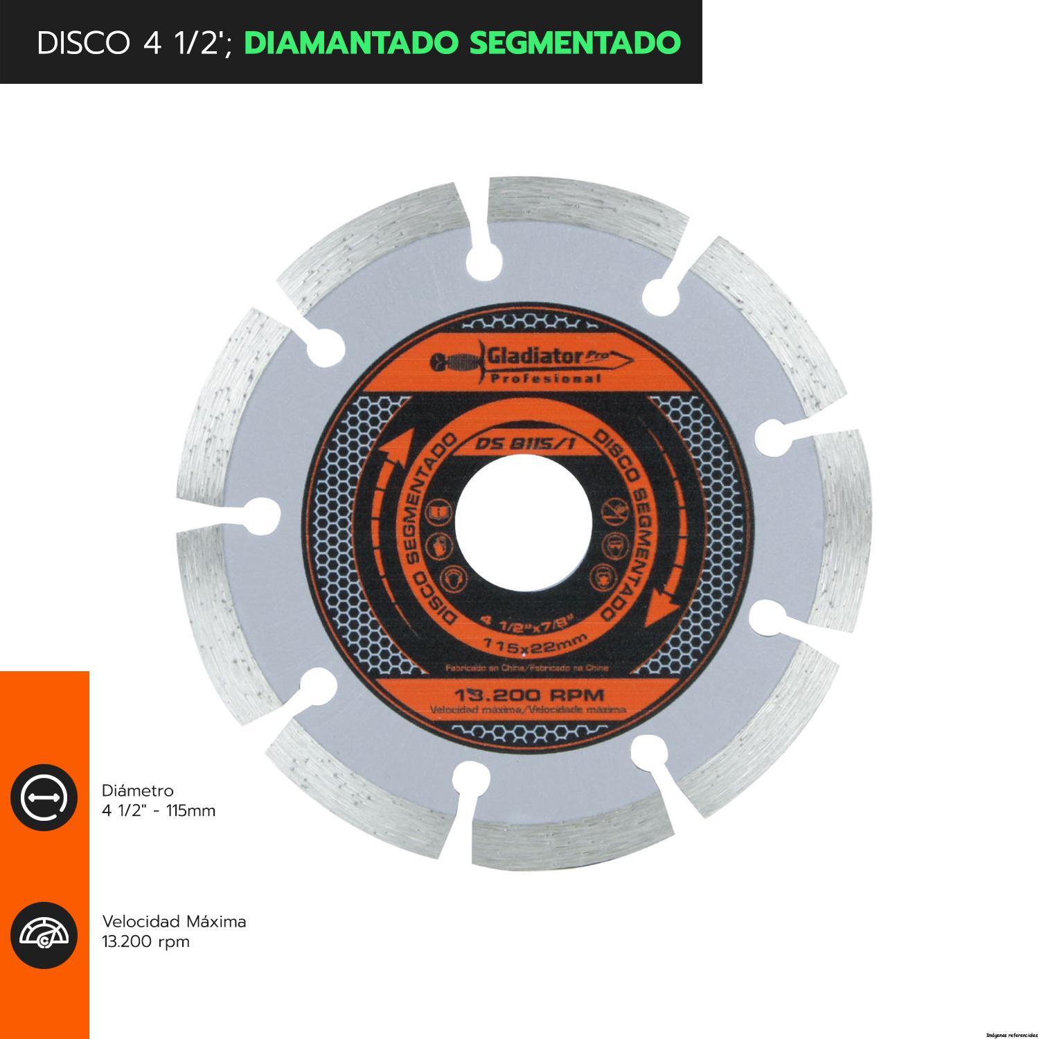 DISCO 4 1/2′ DIAMANTADO SEGMENTADO DS8115/1 - Imagen 2