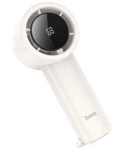 Alternative view of Ventilador Mini Pantalla Led Recargable De Mano Hoco Hx63 Blanco